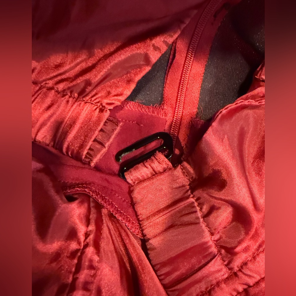Shoshanna Wells Red Gown off the shoulder  Dress - Picture 9 of 12